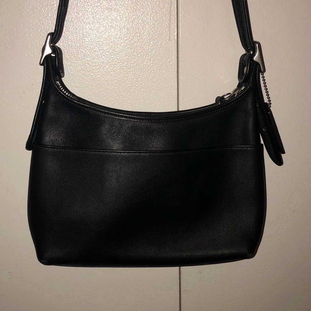 Black leather Coach Crossbody purse